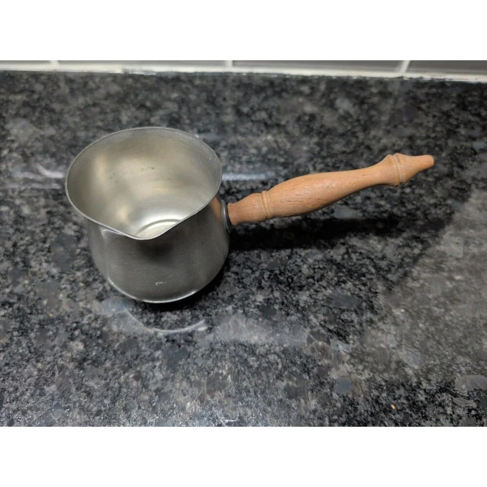 Vintage Brandy Warmer Pour With Wooden Handle
